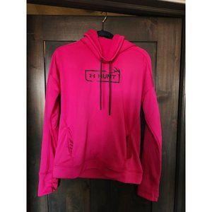 Under Armour Loose Hunt Hot Pink Long Sleeve Pullover Sweatshirt Womens Med NWT